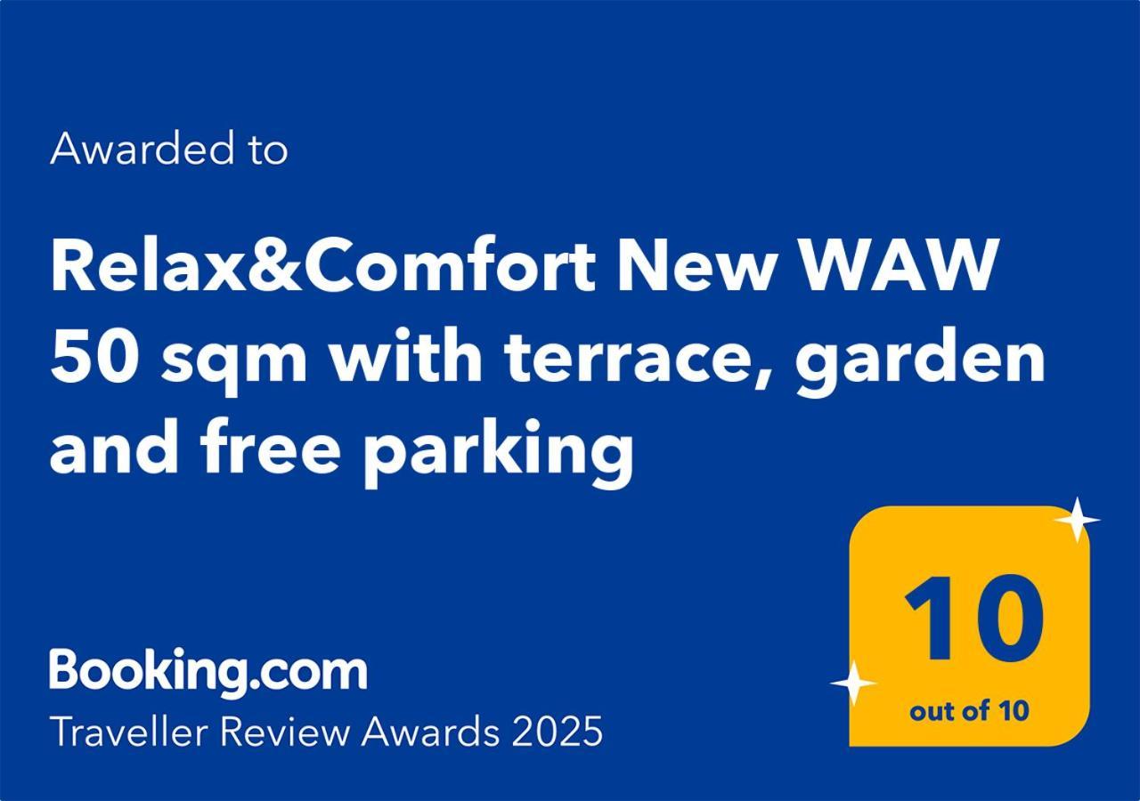 Relax&Comfort New Waw 50 Sqm With Terrace, Garden, Free Parking And Ac Warszawa Exteriör bild